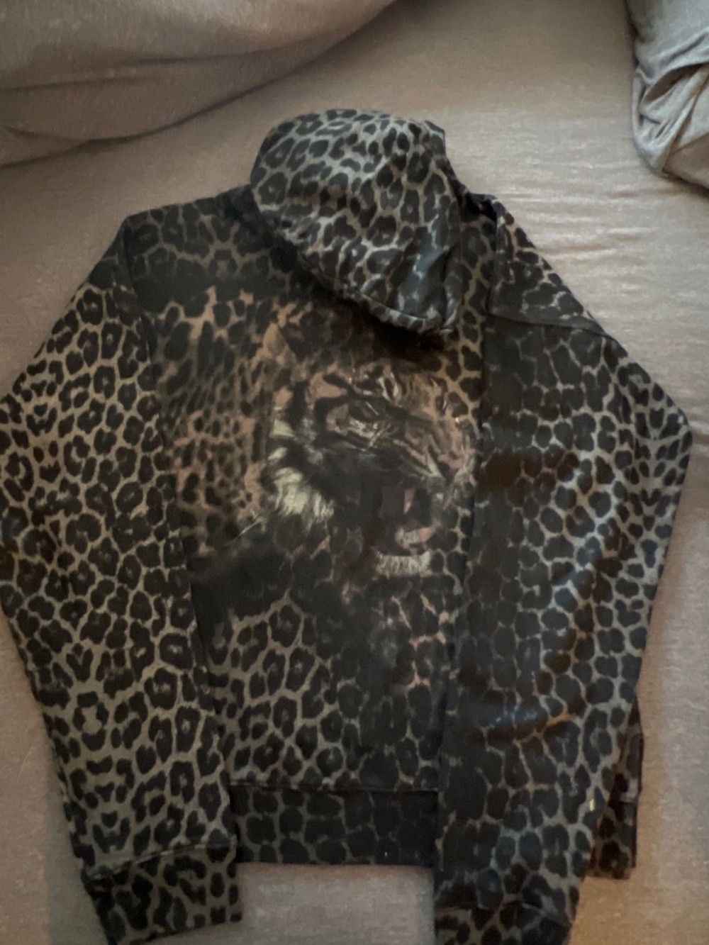 AllSaints Limited-Edition Leopard Print Hoodie – Signature Print
